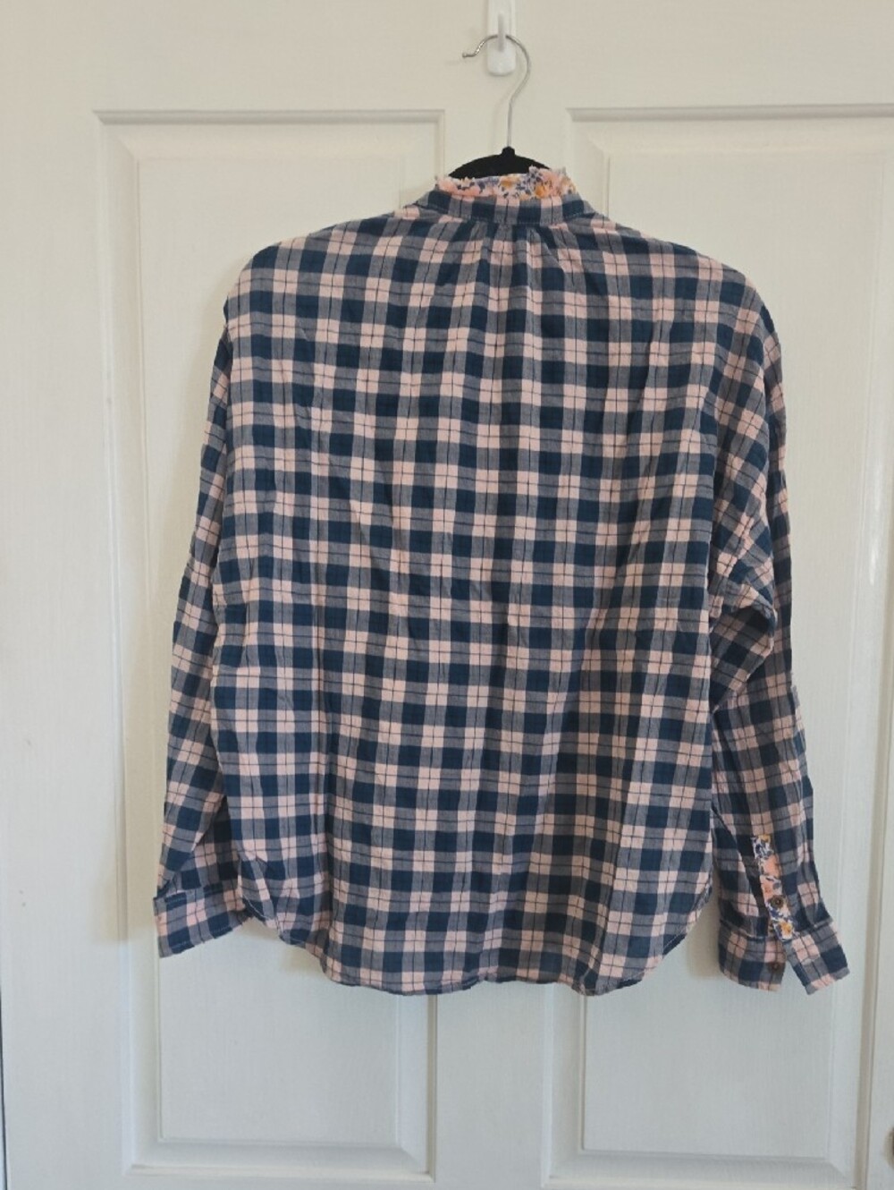 Pilcro Blue and Pink Plaid Button-Up Blouse - Picture 5 of 9